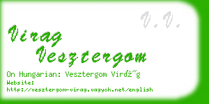 virag vesztergom business card